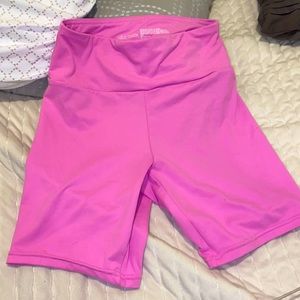 baby pink biker shorts